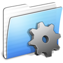 Aqua Stripped Folder Developer Icon 128x128 png